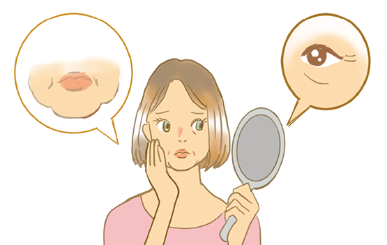 印象を左右する女性共通の悩みの図