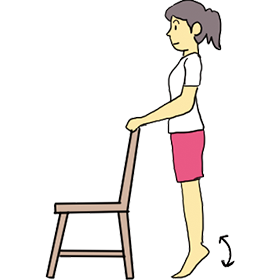 かかと上げ下げの運動