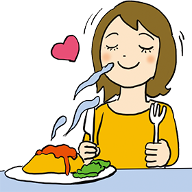 食事をしている人