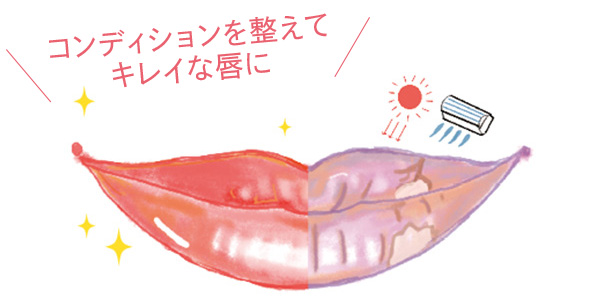 コンディションが悪い唇と良い唇