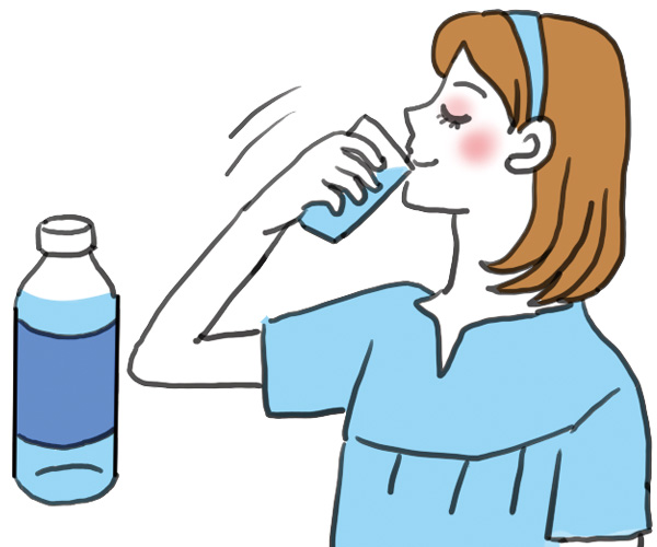 水分補給する人